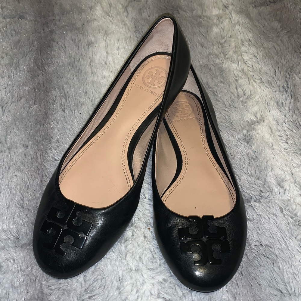 Tori Burch Black Ballet Flats Size 6.5